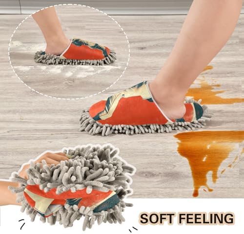 Microfiber Mop Slipper for MenWomen Soft Washable Floor Cleaner
