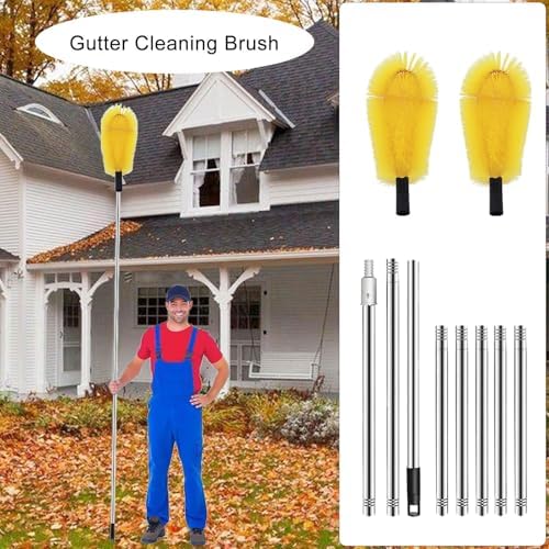 Gutter Brush Tool for Leaves Debris Removal - Essential Tool for Homeowners