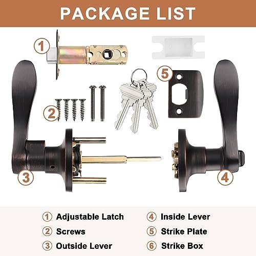 Probrico 1-Pack Entry Door Lever Set