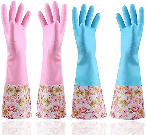 KingFinger Waterproof Dishwashing Gloves for Kitchen Cleaning