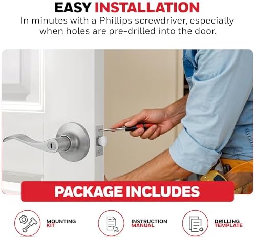 Top Choice Door Lock with SATIN Nickel Handle for Home Use