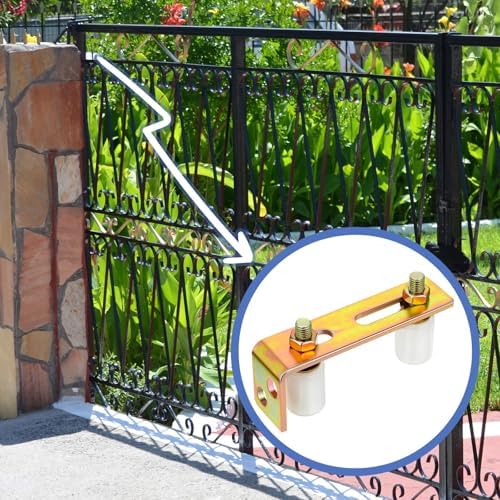 Professional 4 Pack Adjustable Dual nylon Rollers with L Bracket Sliding Gate Kit