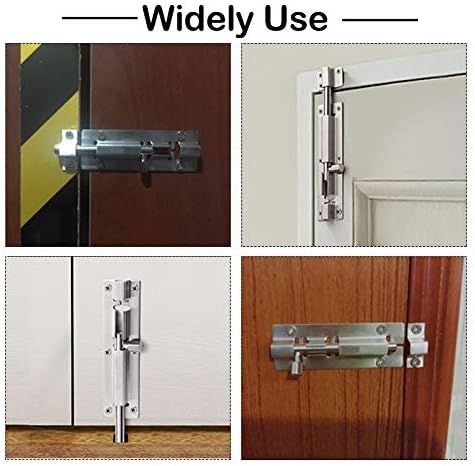 6-Piece Door Security Latch Lock Set Durable Easy to Install