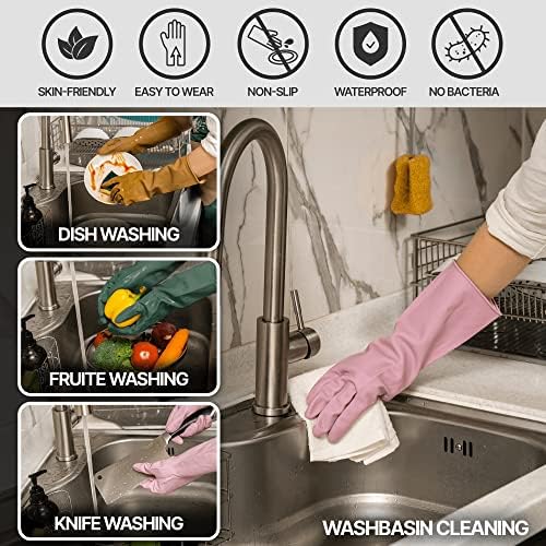3 Pairs of Unique Reusable Waterproof Gloves for the Home